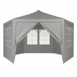 Záhradný stan 2x2x2 m s oknami - sivá MultiGarden