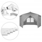 Záhradný stan 2x2x2 m s oknami - sivá MultiGarden