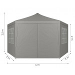 Záhradný stan 2x2x2 m s oknami - sivá MultiGarden