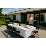 Elastický poťah na cateringový stôl 240 cm - biela MultiGarden Elastický poťah na cateringový stôl 240 cm - biela MultiGarden