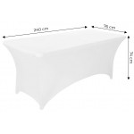 Elastický poťah na cateringový stôl 240 cm - biela MultiGarden Elastický poťah na cateringový stôl 240 cm - biela MultiGarden