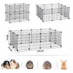 Modulárna ohrada pre malé zvieratká - čierna