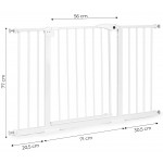 Bezpečnostná zábrana 74-132 cm na schody, dvere - biela ECOTOYS Bezpečnostná zábrana 74-132 cm na schody, dvere - biela ECOTOYS