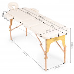 Drevený masážny a rehabilitačný stôl 3-segmentový - skladací