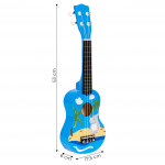 Detské ukulele 4-strunové s trsátkom - modré