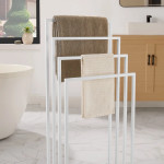 Vešiak na uteráky 4 poschodia - biely