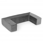 DIY modulárna rozkladacia pohovka pre deti 4 mäkké vankúše - sivá ECOTOYS