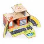 Drevená garáž 2v1 - hasičská stanica ECOTOYS Drevená garáž 2v1 - hasičská stanica ECOTOYS