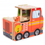 Drevená garáž 2v1 - hasičská stanica ECOTOYS Drevená garáž 2v1 - hasičská stanica ECOTOYS