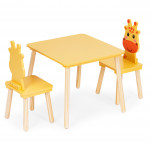 Detský set nábytku stôl + 2 stoličky žirafa ECOTOYS