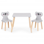 Detský set nábytku stôl + 2 stoličky koala ECOTOYS