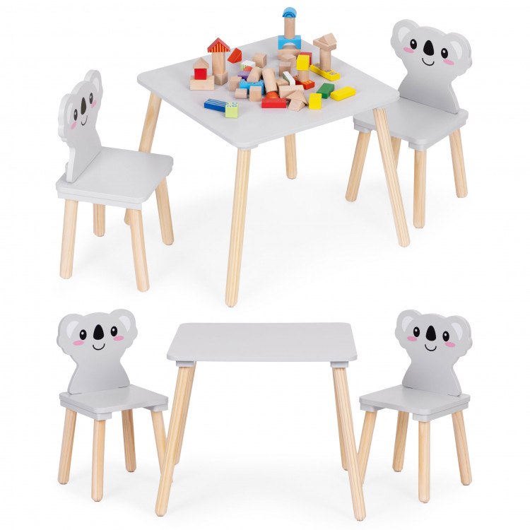 Detský set nábytku stôl + 2 stoličky koala ECOTOYS