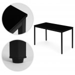 Jedálenský kuchynský stôl pre 4-5 osôb počítačový stôl 120x60 cm čierny ModernHome