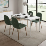 Jedálenský kuchynský stôl 120x60 cm - biely mramor ModernHome