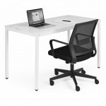 Jedálenský kuchynský stôl 120x60 cm - biely mramor ModernHome