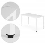 Jedálenský kuchynský stôl 120x60 cm - biely mramor ModernHome