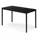 Jedálenský kuchynský stôl pre 4-5 osôb počítačový stôl 120x60 cm čierny mramor ModernHome