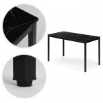 Jedálenský kuchynský stôl pre 4-5 osôb počítačový stôl 120x60 cm čierny mramor ModernHome