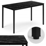 Jedálenský kuchynský stôl pre 4-5 osôb počítačový stôl 120x60 cm čierny mramor ModernHome
