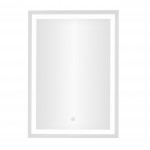 Kúpeľňové nástenné zrkadlo LED 50x70 cm 3 farby dotykový spínač ModernHome