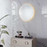 LED zrkadlo do kúpeľne okrúhle nástenné 60 cm 3 farby dotykový spínač ModernHome