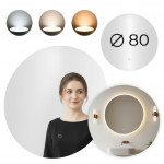 LED okrúhle zrkadlo 80 cm - 3 farby dotykový spínač ModernHome