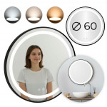 LED okrúhle zrkadlo - 60 cm 3 farby dotykový spínač, ModernHome