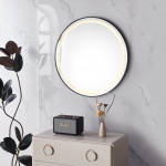 LED zrkadlo do kúpeľne okrúhle nástenné 80 cm 3 farby dotykový spínač ovládanie jasu ModernHome