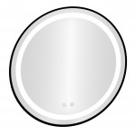 LED zrkadlo do kúpeľne okrúhle nástenné 80 cm 3 farby dotykový spínač ovládanie jasu ModernHome