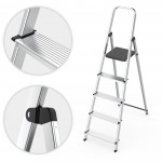 Jednostranný hliníkový rebrík 5 stupňov skladací - 150 kg ModernHome Jednostranný hliníkový rebrík 5 stupňov skladací - 150 kg ModernHome