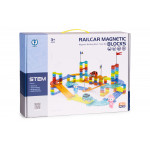 Magnetická autodráha sada 154 kusov - LED autíčka