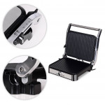Elektrický kontaktný gril panini, vrúbkované platne 2000W KADEN