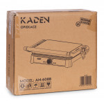 Elektrický kontaktný gril panini, vrúbkované platne 2000W KADEN