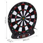 Elektronické šípky 38 cm - LCD tabuľka, 18 hier, 6 šípok