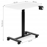 Mobilný písací stôl 70x48 cm - nastaviteľná výška 71,5-112 cm ModernHome Mobilný písací stôl 70x48 cm - nastaviteľná výška 71,5-112 cm ModernHome