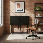 Skladací počítačový stôl 80x45 cm, čierny ModernHome