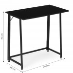 Skladací počítačový stôl 80x45 cm, čierny ModernHome