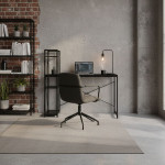Písací stôl 120x60 cm s 3 policami čierny ModernHome