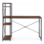 Pracovný stôl 120x60 cm s 3 policami hnedý ModernHome