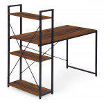 Pracovný stôl 120x60 cm s 3 policami hnedý ModernHome
