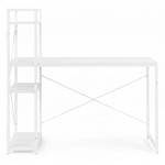 Pracovný stôl 120x60 cm s 3 policami biely ModernHome Pracovný stôl 120x60 cm s 3 policami biely ModernHome