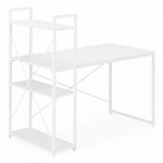 Pracovný stôl 120x60 cm s 3 policami biely ModernHome Pracovný stôl 120x60 cm s 3 policami biely ModernHome