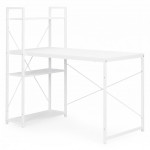 Pracovný stôl 120x60 cm s 3 policami biely ModernHome Pracovný stôl 120x60 cm s 3 policami biely ModernHome