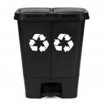 Odpadkový kôš 40 l dvojitý - čierny