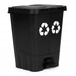Odpadkový kôš 40 l dvojitý - čierny