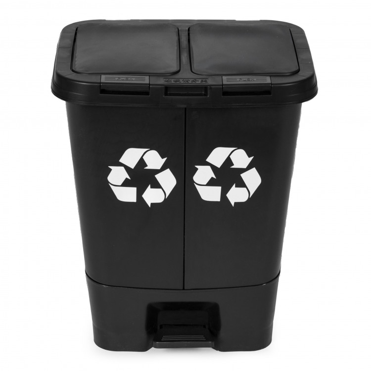 Odpadkový kôš 40 l dvojitý - čierny