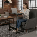 Mobilný stôl na notebook premeniteľný na kreslo čierny ModernHome