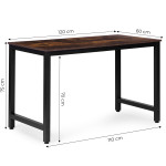 Školský počítačový stôl 120x60 cm starý orech ModernHome