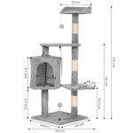 Škrabadlo pre mačky - veža 110 cm, sivá Petsi Škrabadlo pre mačky - veža 110 cm, sivá Petsi