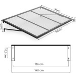 Prístrešok nad vchodové dvere 140x90 cm - UV ochrana MultiGarden